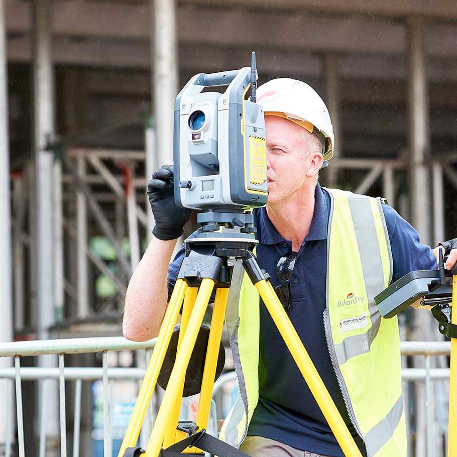 engineer setting out 